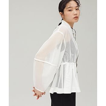 Amazon | [アダムエロペ] ドロストシアーメッシュカーディガン